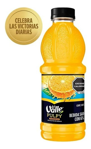 2 Pzas Bebida Del Valle Pulpy Sabor Naranja 400 Ml