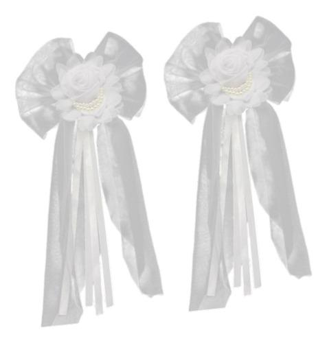 2 Uds. De Lazos Pew Para Boda, Decoraciones 30 Cm X 55 Cm