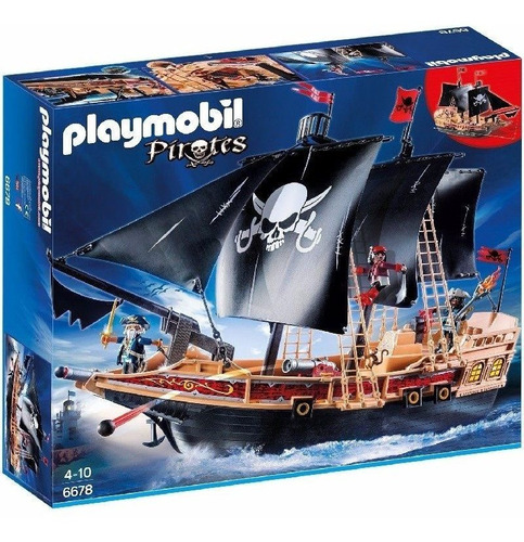 Playmobil 6678 Barco Pirata De Combate Corsario Mundo Manias