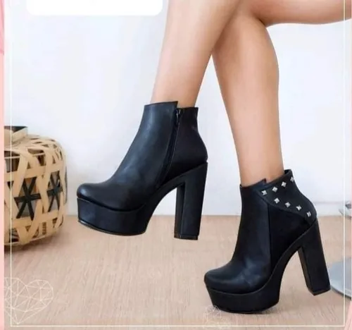 Botines taco alto mujer hot sale