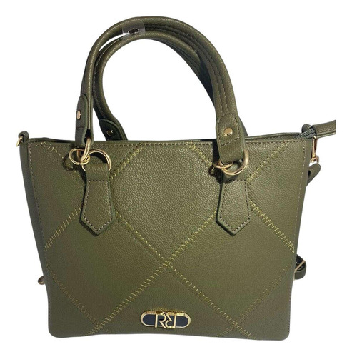 Bolsa Rafitthy Feminina Verde Musgo Forrada De Ombro 28.2413