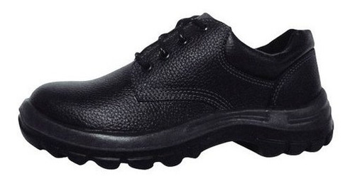 Zapato De Cuero Negro Punta Plastica Talle:34 Worksafe