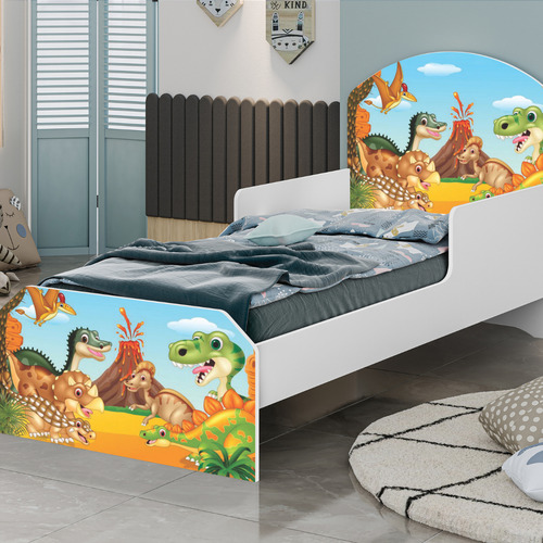 Mini Cama Personagens Com Colchão Incluso Infantil Cor Dino Baby Princesas