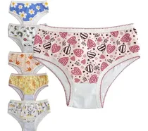 Comprar Kit 12 Calcinhas Infantil 100% Algodão Calcinhas Lindas 