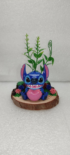 Diorama Stitch Dia De San Valentin Amor Impreso En 3d