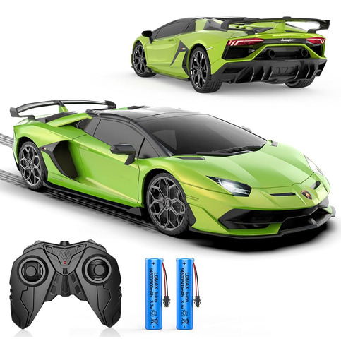 Vehiculo A Control Remoto Lamborghini Para Niños Color Verde