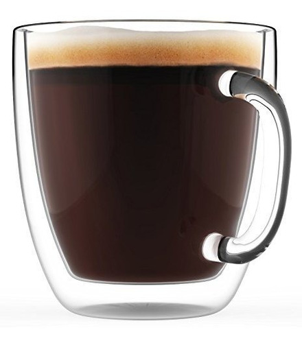 Taza De Café Grande, Pared De Cristal Doble 16 Oz - Lavavaji