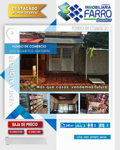 Imagen 1 de 13 de Se Vende Fondo De Comercio En Los Guaritos Ve01-0998fc-mfar