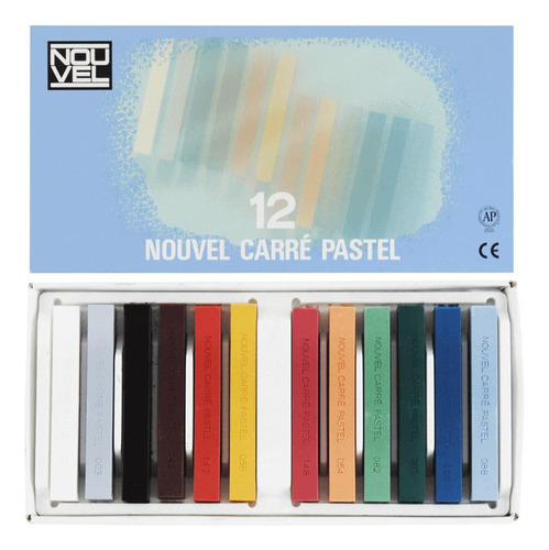 Giz Pastel Seco Sakura Nouvel Carré Pastel 12 Cores Nct12a