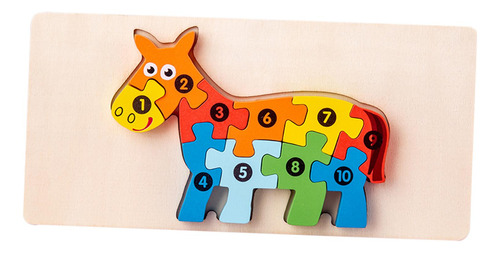 Rompecabezas De Madera Para Niños Pequeños Regalo Caballo