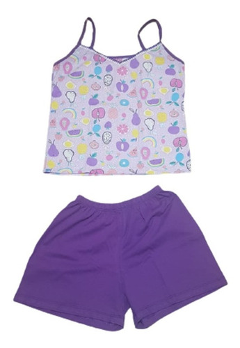 Pijama, Short Y Musculosa Estampado T. 1 A 4