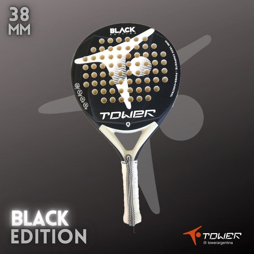 Imagen 2 de 7 de Paleta De Padel Paddle Tower Black Edition 2021 Pro 6 Cuotas
