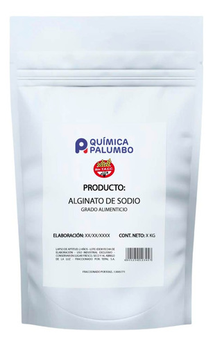 Alginato De Sodio X 1 Kg. Grado Alimenticio. Premium