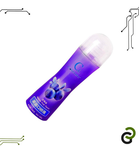 Lubricante Gel Intimo Greenclef De Sabores Comestibles A Base De Agua 100 Ml Sabor Y Aroma A Frutas Arándano