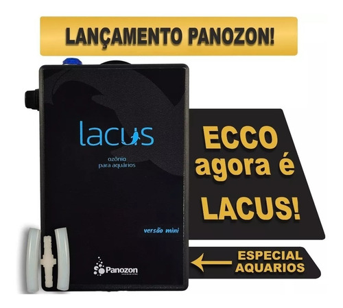 Ozonizador Lacus Mini Aquários Até 2.000 Litros Água Cristal