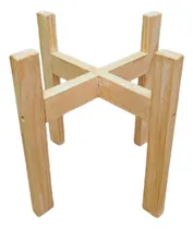 Comprar Porta Maceceta Pedestal De Macetas En Madera Natural