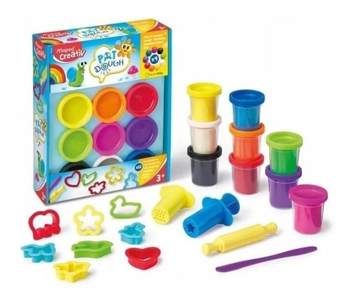 Imagen 1 de 4 de Maped Creative Set Masas Pat Dough X9 Potes + Moldes Modela