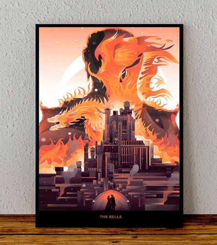 Cuadro 33x48 Poster Enmarcado Game Of Thrones Fortaleza Roja