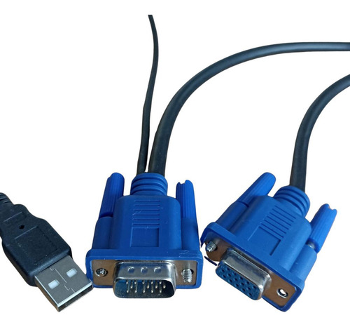 Cabo Vga Macho/fêmea Com Conector Usb - 1,8m