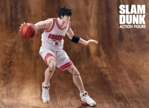 Figura De Kaede Rukawa Slam Dunk Articulada Con Accesorios