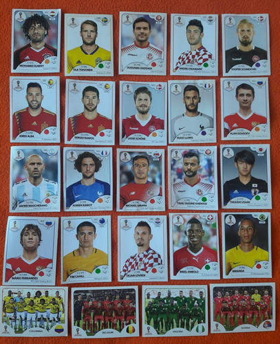 Lote De 24 Figuritas Del Mundial De Fútbol Rusia 2018