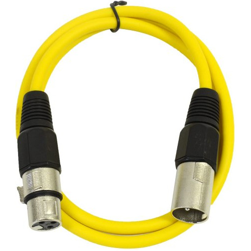 Cable De Conexión Balanceado Macho Xlr Amarillo De 2 P...