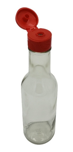 Botella Vidrio Habanera 150ml Con Tapa Fliptop (5 Pza)