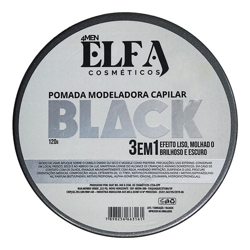 Imagem 7 de 10 de Pomada Modeladora Elfa For Man Oferta 20 Unidades Atacado