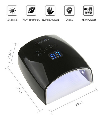 48w Recargable Uv Led Gel De Uñas De La Lámpara Secador De S