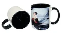 Comprar Mugs Vasos Pocillos Personalizados Logo Color Interno Negro