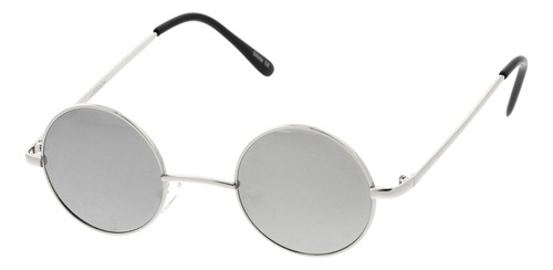 Small Lennon Colored Mirror Lens Round Metal Sunglasses 41mm