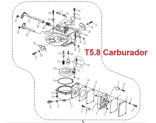 Chicler Carburador Parsun 5.8 2t Tohatsu 393-03254-0 