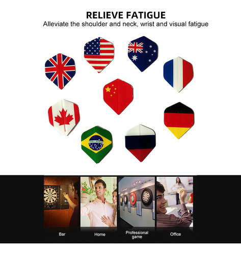 Bandera Nacional Dart Flights, 20 Grupos, 60 Unidades, Forma
