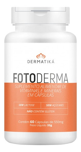 Foto Derma Fotoprotetor Oral 60 Cápsulas Sabor Without Flavor