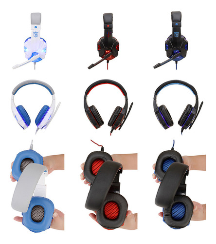 Auriculares Con Cable Para Juegos Sy830mv Con Micrófono, Aux