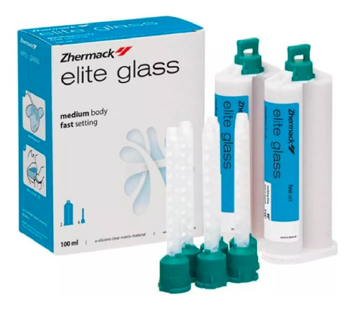 Silicona Transparente Cristal Elite Glass Zhermack X2 Cart.