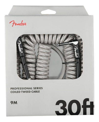 Cable Para Guitarra O Bajo Fender 0990823023 Espiral Blanco