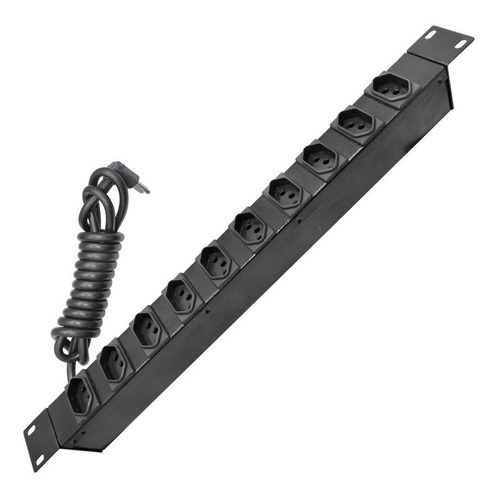 Imagem 1 de 4 de Régua De Tomadas Padrão Novo Nbr - 10 Saídas Para Racks 19