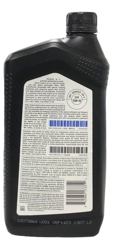 Aceite Mopar 15w40 Gasoil Diesel Qt