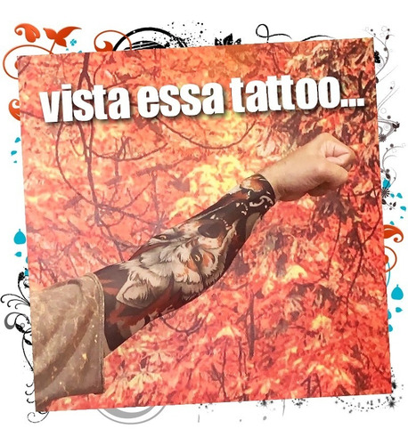 Tattoo Sleeve Braço Tatoo Fake Panturrilha Tatto Falsa 38cm