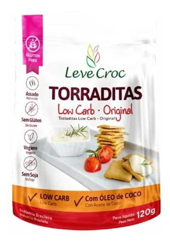 Biscoito Low Carb Torraditas Original Leve Crock 120g