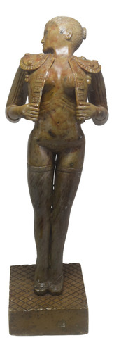 Escultura Em Pedra Sabão Dançarina Esculpida A Mão