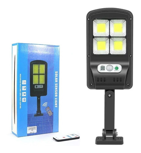  Foco Solar Luz Led4 Exterior Sensor Mov Control Foto Célula