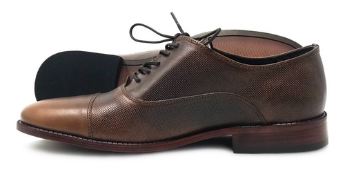Imagen 1 de 2 de Zapato Oxford De Vestir Para Caballero Fina Piel Vacuno