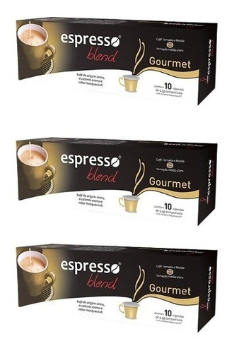 Kit Com 03 Packs De Cápsulas Compatíveis Nespresso Gourmet