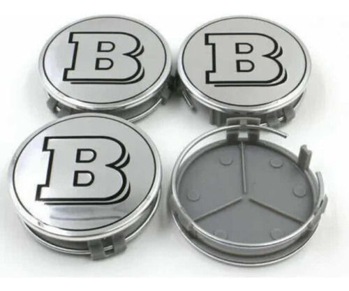 Centros De Llantas 75 Mm Insignia Brabus 75 Mm Gris