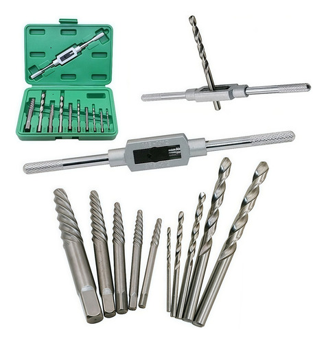 Extractor De Tornillos De 11 Piezas, Brocas De Metal