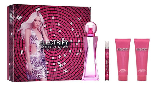 Set Paris Hilton Electrify 100ml Edp Mujer Spray 4 Pz