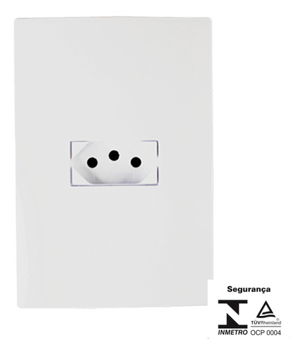 Tomada Elétrica Ilumi I9 Modular Branco 1 Tomada 10 A