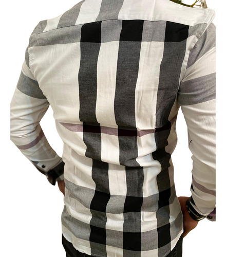 Camisa Tradicional A Cuadros Blanco